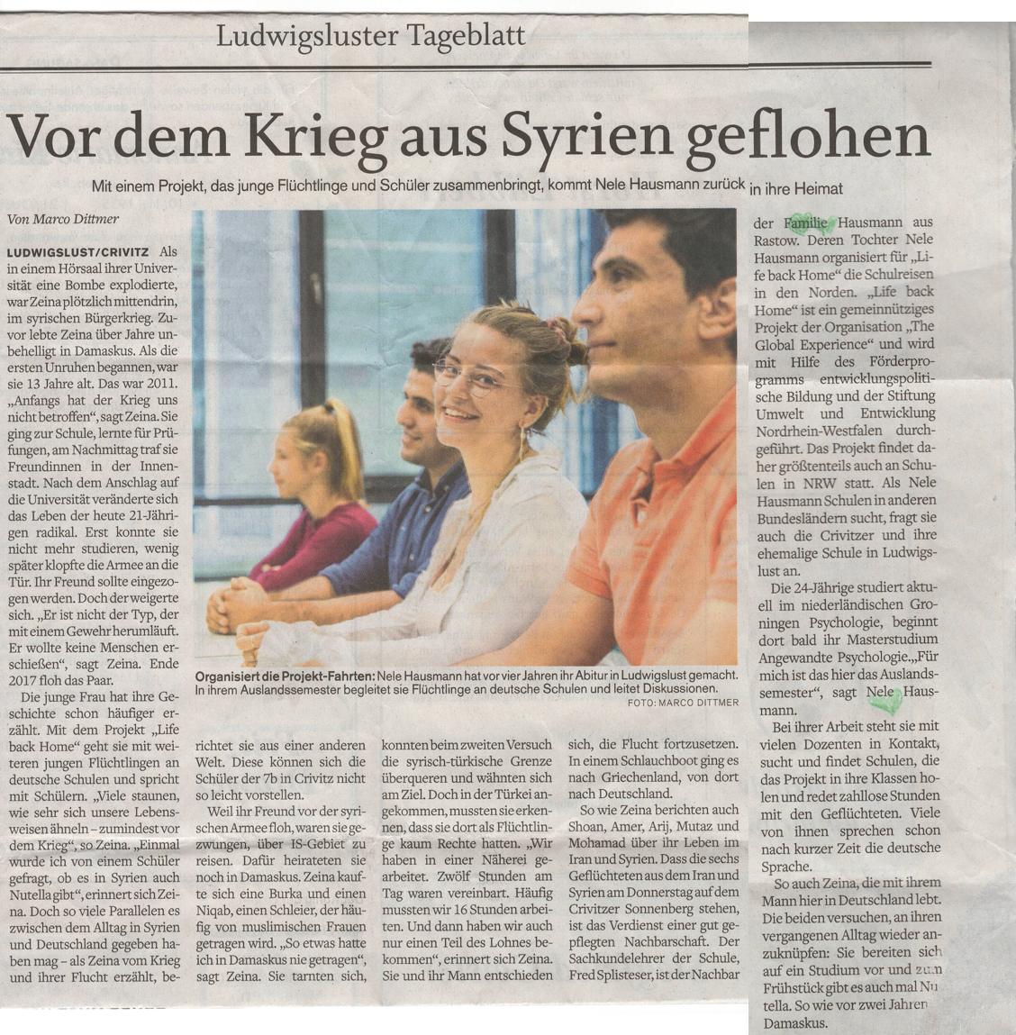 Artikel Ludwigslust Tageblatt